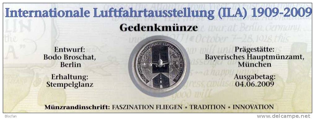 Luft-/Raumfahrt Numisblatt 3/2009 SST Deutschland Mit 10-KB+ 2740 ** 31€ Plakat ILA Frankfurt Zeppelin Sheetlet Germany - Europe