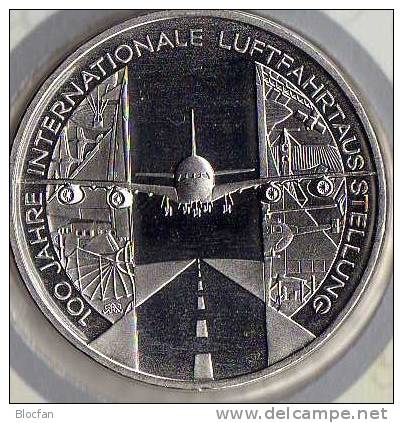 Luft-/Raumfahrt Numisblatt 3/2009 SST Deutschland mit 10-KB+ 2740 ** 31€ Plakat ILA Frankfurt Zeppelin sheetlet Germany
