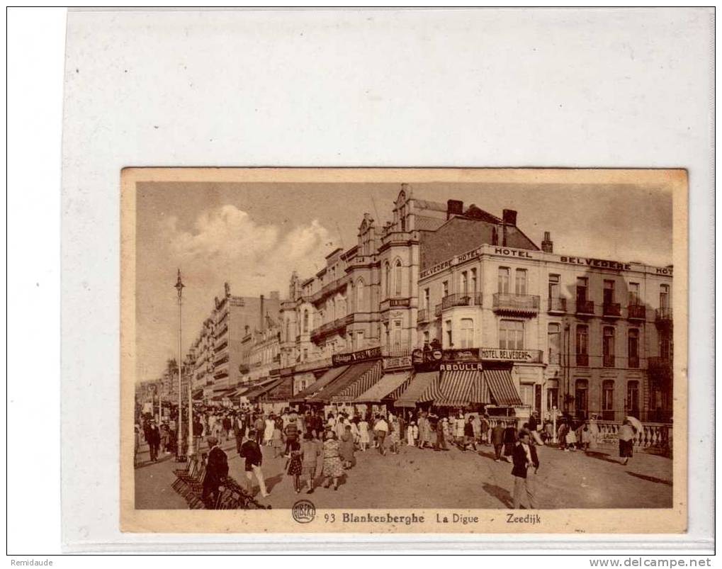 BELGIQUE - 1935 - CARTE POSTALE ANIMEE DE BLANKENBERGHE Pour DOUAI (FRANCE - NORD) TAXEE à 60c. - Lettres & Documents