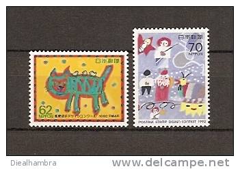JAPAN NIPPON JAPON INTERNATIONAL LETTER WRITING WEEK 1992 / MNH / 2124 - 2125 - Unused Stamps