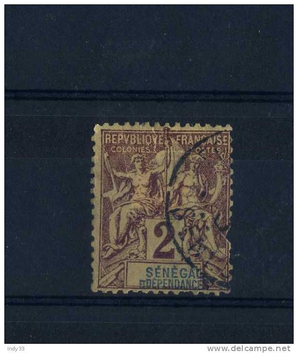 - FRANCE SENEGAL . 1892 . OBLITERE . ABIME A DROITE - Used Stamps