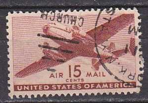 J0376 - ETATS UNIS USA AERIENNE Yv N°29 - 2a. 1941-1960 Oblitérés