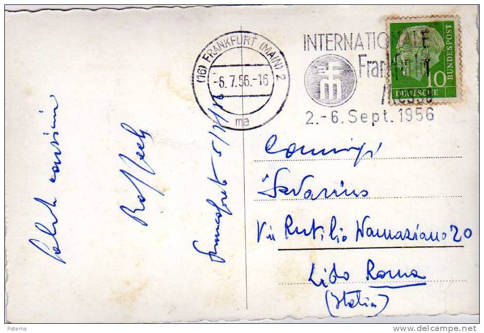 990 - Postal, FRANKFURT 1956 (Alemania), Post Card - Lettres & Documents