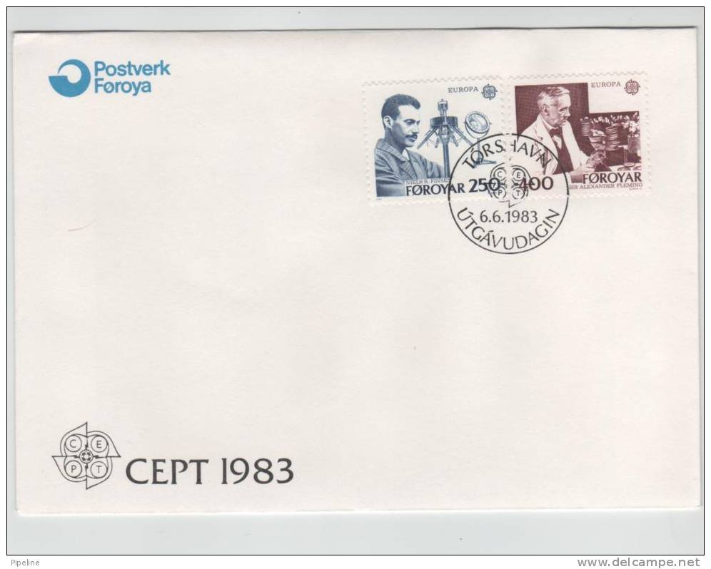 Faroe Islands FDC 6-6-1983 EUROPA CEPT Complete Set With Cachet - 1983