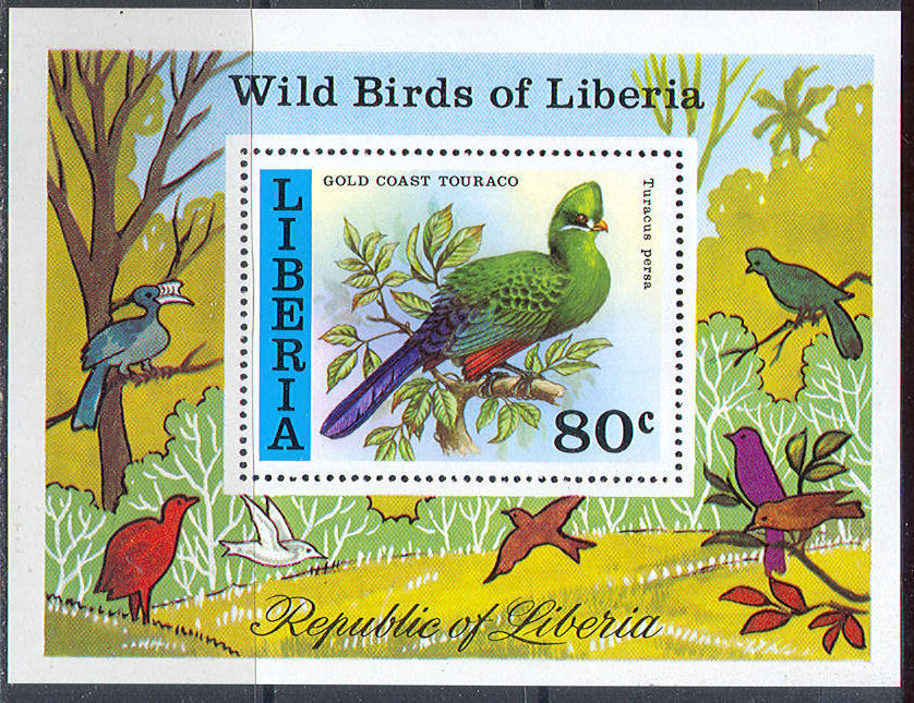 1917 Fauna Vogel Birds 1977 Liberia S/s MNH ** - Climbing Birds