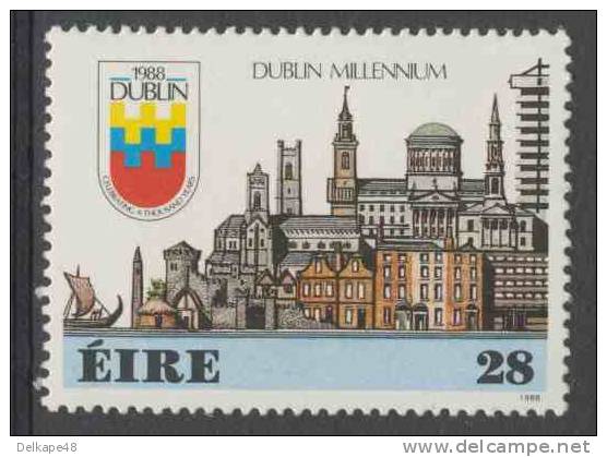 Ireland Irlande Eire 1988 Mi 642 YT 645 ** Dublin Millennium - Past And Presen Buildings Of Dublin - Emblem - Postzegels