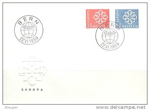 SWITZERLAND 1959 EUROPA CEPT FDC - 1959