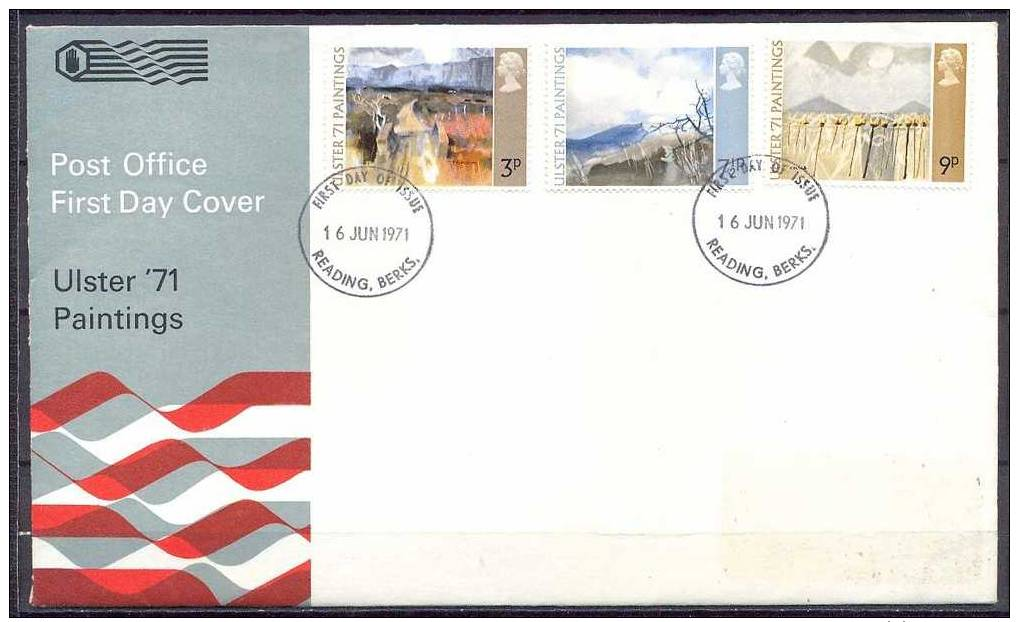 Grande-Bretagne Enveloppe Premier Jour FDC YT N°621/623 Tableaux De Peintres Irlandais - 1971-1980 Decimal Issues