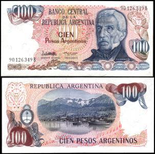 Argentina #315a, 100 Pesos Argentinos, ND (1983-85), UNC / NEUF - Argentinien