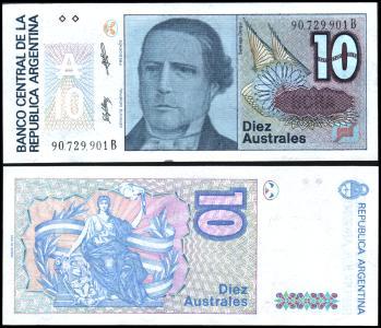 Argentina #325b, 10 Australes, ND (1985), UNC - Argentinien