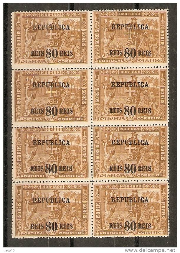 PORTUGAL AFINSA 189 - BLOCO COM 8 SELOS NOVOS, MNH - Unused Stamps