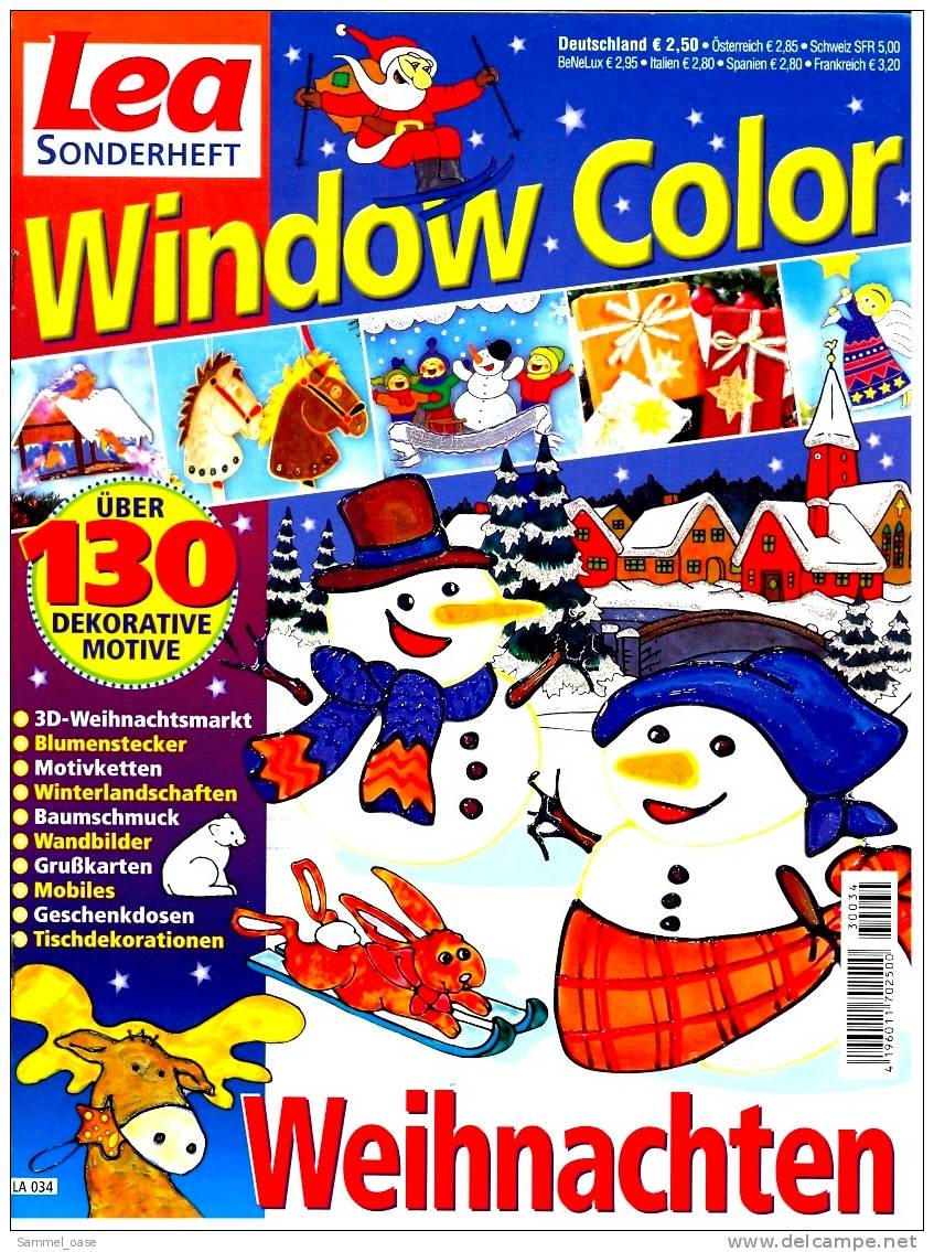 Window Color  - Bunte Winter Weihnachten Bastelwelt Lea  -  130 Tolle Dekorative Ideen -  Von 2003 - Hobby & Sammeln