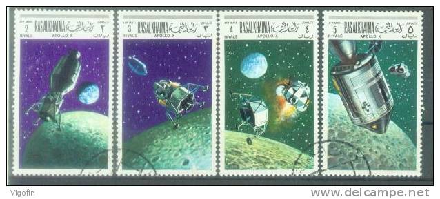 RAK 1970 SPACE, RAS AL KHAIMAN, 4v, Used - Asia