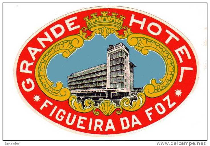 ETIQUETTE HOTEL - PORTUGAL - GRAND HOTEL - FIGUEIRA DA FOZ - Hotel Labels
