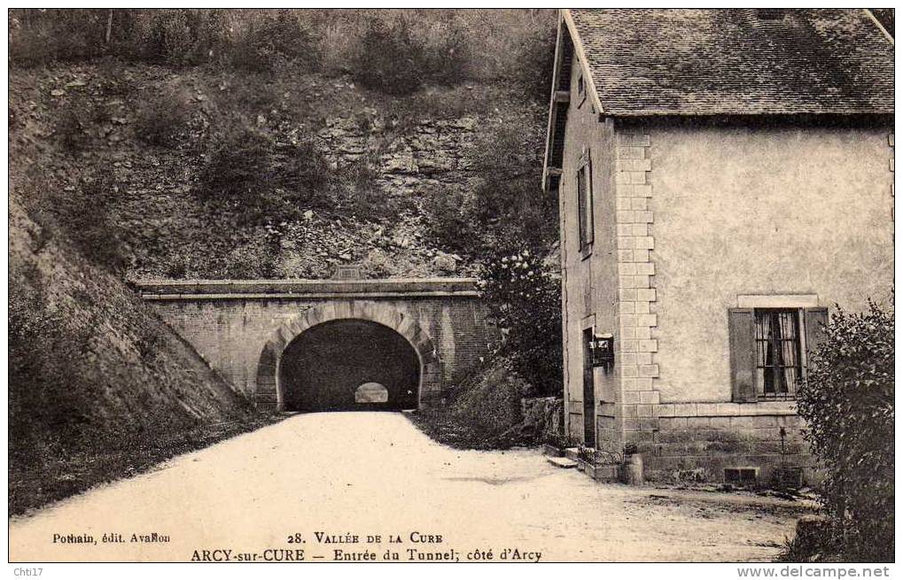 ARCY SUR CURE VALLEE DE LA CURE ENTREE DU TUNNEL  CIRC 1918 EDIT POTHAIN   /   28 - Autres & Non Classés