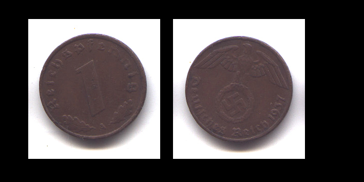 1 REICHSPFENNIG 1937 A - 1 Reichspfennig