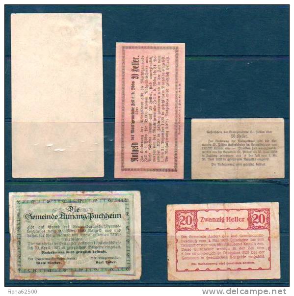 LOT DE 5 BILLETS A IDENTIFIER . - To Identify