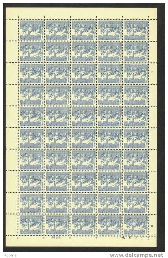 SWITZERLAND 1966 Village And Mountains (A) - Sheet Of 50 Dummy Stamps - Specimen Essay Proof Trial Prueba Probedruck - Varietà