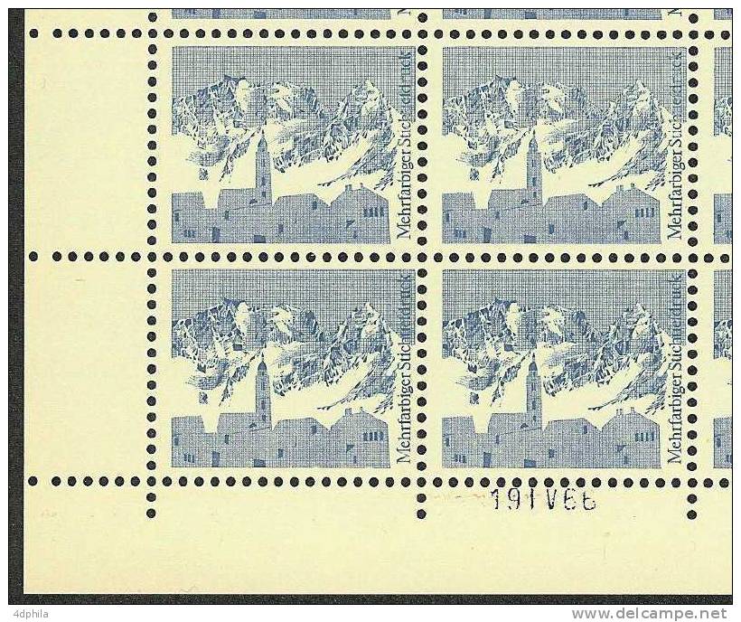 SWITZERLAND 1966 Village And Mountains (A) - Sheet Of 50 Dummy Stamps - Specimen Essay Proof Trial Prueba Probedruck - Varietà