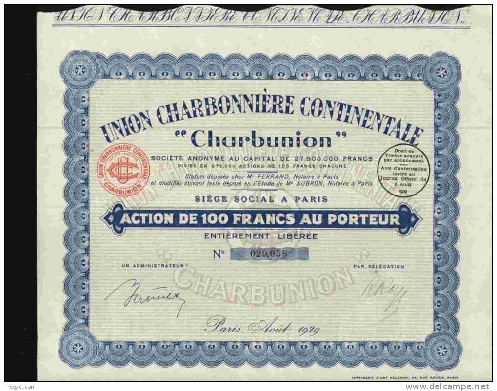 LOT DE 5 X : UNION CHARBONNIERE CONTINENTALE "CHARBUNION" - Mines