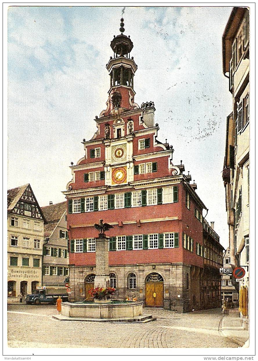 AK 650155 73 ESSLINGEN /Neckar - Altes Rathaus LKW Brunnen 29.9.63 - 23 73 ESSLINGEN AM NECKAR 1 T Nach Bernsdorf  OL - Esslingen