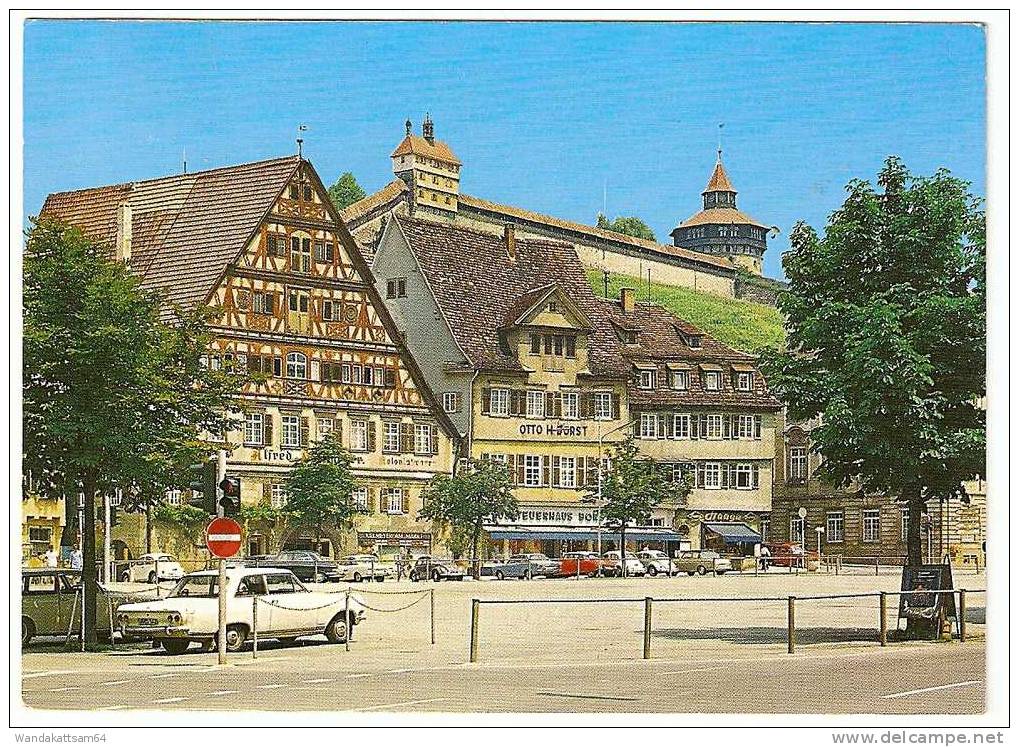 AK 7003 ESSLINGEN Am Neckar Marktplatz Mit Burg VW-Käfer Autos -7.11.94 - 20 92224 AMBERG 1 Mb Nach Neudorf Erzgebirge - Esslingen