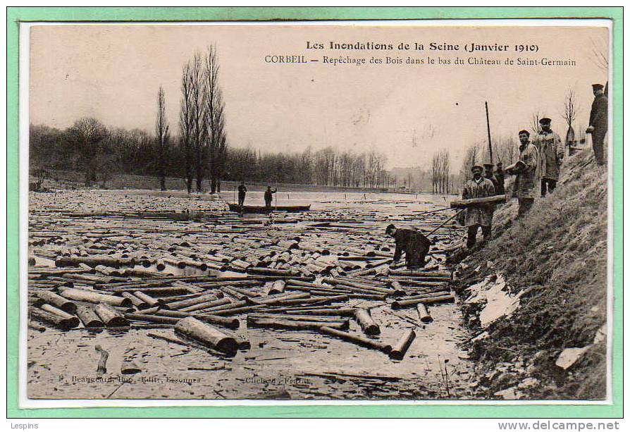 91 - CORBEIL -- Les Inondations De La Seine - Repêchage Des Bois ...... - Corbeil Essonnes