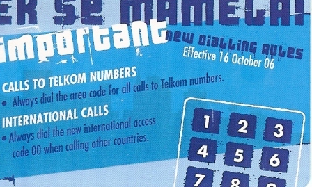 SOUTH AFRICA Used Phonecard/ Gebruiklte Telefoonkaart "EK SE MAMELA ! (BLUE)" - Afrique Du Sud