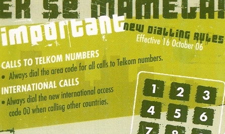 SOUTH AFRICA Used Phonecard/ Gebruiklte Telefoonkaart "EK SE MAMELA ! (GREEN)" - South Africa