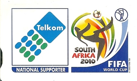 SOUTH AFRICA Used Phonecard/ Gebruiklte Telefoonkaart "TELKOM FIFA SUPPORTER"(White Background - Zuid-Afrika