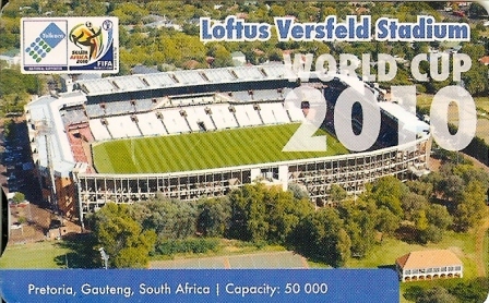 SOUTH AFRICA Used Phonecard/ Gebruiklte Telefoonkaart "2010 SOCCERSTADIUM LOFTUS VERSVELD" - Sport