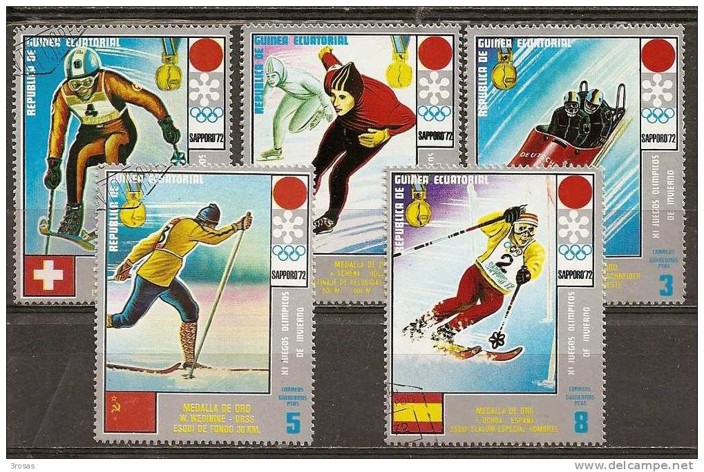 Guinee Ecuatoriale Equatorial Guinee 1972 Jeux Olympiques D´hiver Obl - Winter 1972: Sapporo