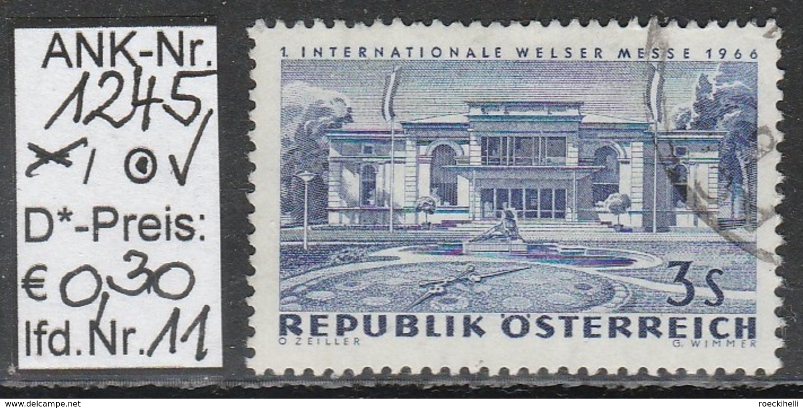 26.8.1966 - SM  "Internationale Welser Messe 1966" -  o gestempelt - siehe Scan  (1245o 01-26)