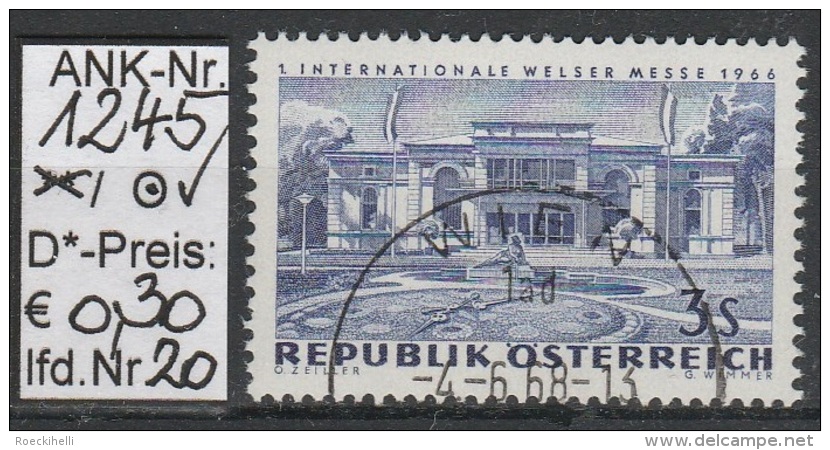 26.8.1966 - SM  "Internationale Welser Messe 1966" -  o gestempelt - siehe Scan  (1245o 01-26)