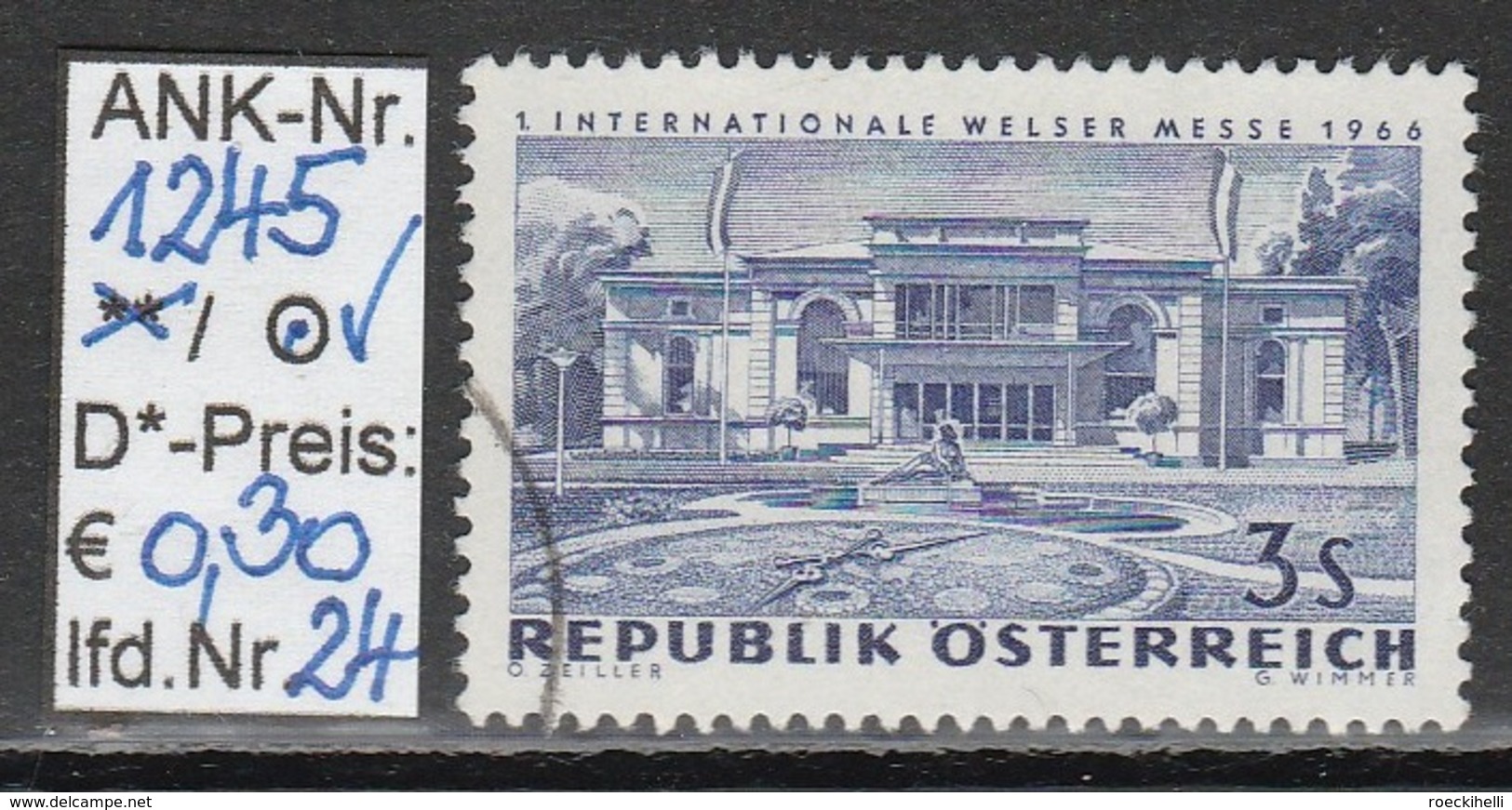 26.8.1966 - SM  "Internationale Welser Messe 1966" -  o gestempelt - siehe Scan  (1245o 01-26)