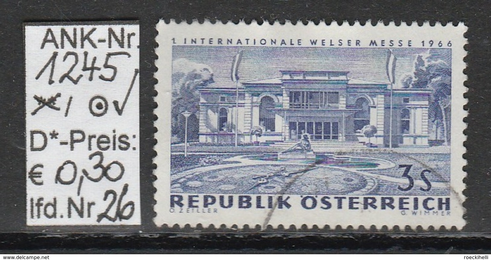 26.8.1966 - SM  "Internationale Welser Messe 1966" -  o gestempelt - siehe Scan  (1245o 01-26)