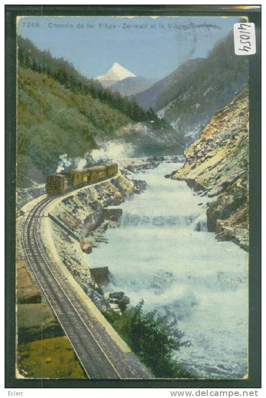 CHEMIN DE FER VIEGE-ZERMATT - TRAIN - BAHN  - TB - Viège