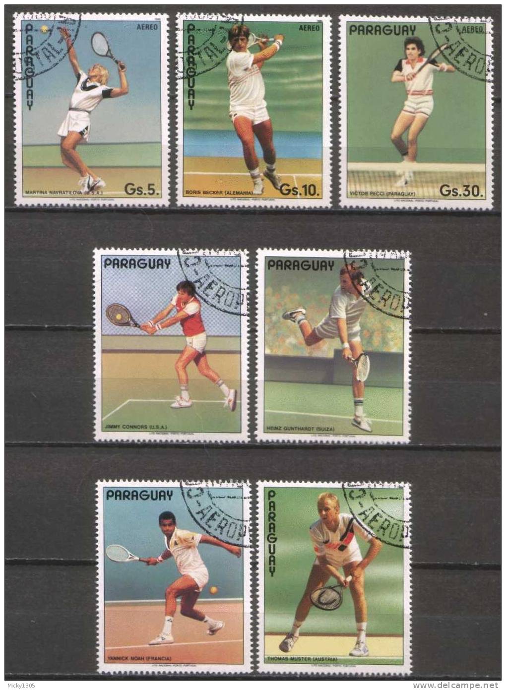 Paraguay - Mi-Nr 3962/3964 Gestempelt / Used (h298) - Tennis