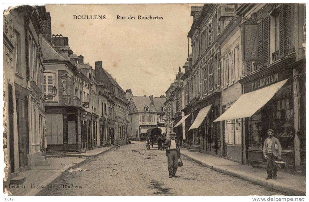 DOULLENS RUE DES BOUCHERIES COMMERCES - Doullens