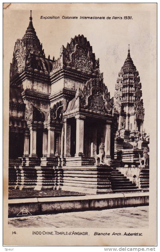 Exposition Coloniale Internationale De Paris 1931. Indo-Chine. Temple D´Angkor. Real Photo. - Exhibitions