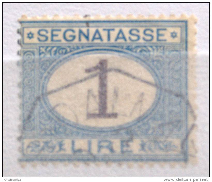 ITALY 1870 - 94 SEGNATASSE LIRE 1 USED VF - Strafport