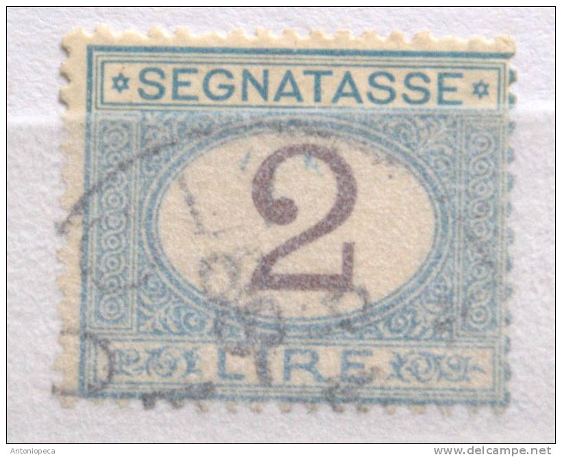 ITALY 1870 - 94 SEGNATASSE LIRE 2 USED VF - Taxe