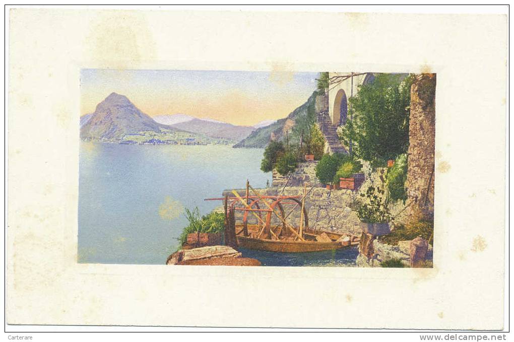 Suisse,TESSIN,LAGO DI LUGANO,GANDRIA,lac Classé Bien Culturel Suisse D´importance National,prés Lac Majeur,como,rare - Lugano