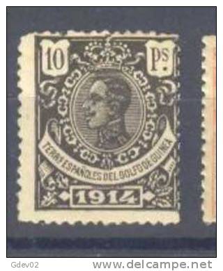 GUI110-B389TAN.Spain.Espagne.GUINEA  ESPAÑOLA.ALFONSO Xlll.1914.(Ed 110**) Sin Charnela.RARO. - Unused Stamps