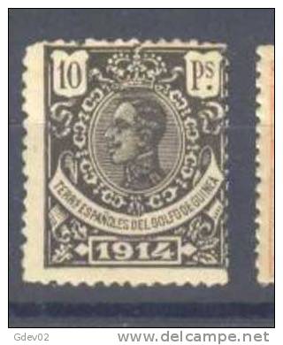 GUI110-B389.Spain  .Espagne.GUINEA  ESPAÑOLA.ALFONSO Xlll.1914.(Ed 110**) Sin Charnela.RARO. - Ifni