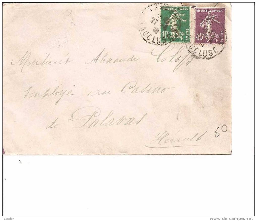 (50) Lettre De CARPENTRAS Avec 159 Et 236 - 1906-38 Säerin, Untergrund Glatt