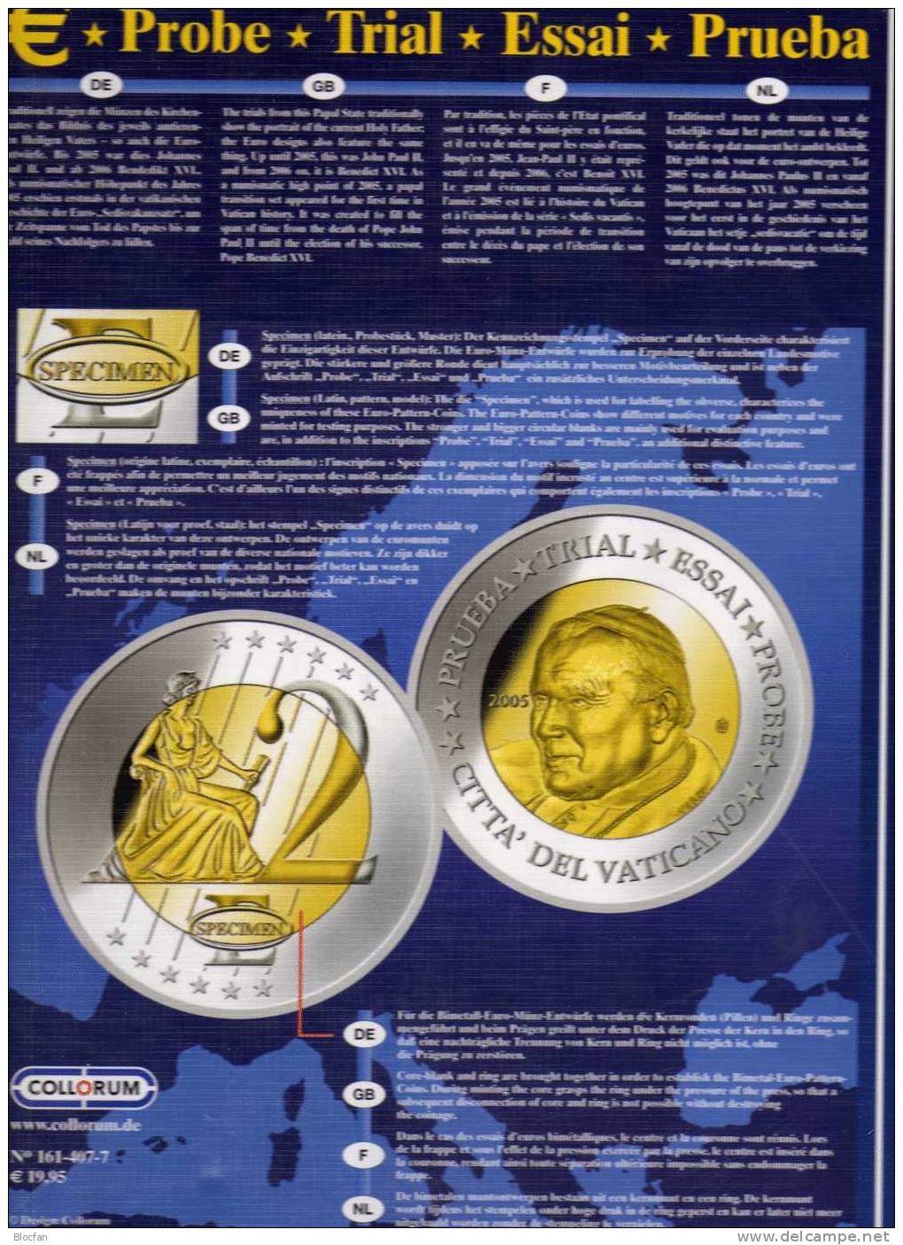 Probe-Satz 2002 Papst Paul VI. Vatikan Komplett 8 Münzen Prägefrisch 50€ In Münzdosen Als Entwurf Coin 1C-2EURO Vaticano - Variëteiten En Curiosa