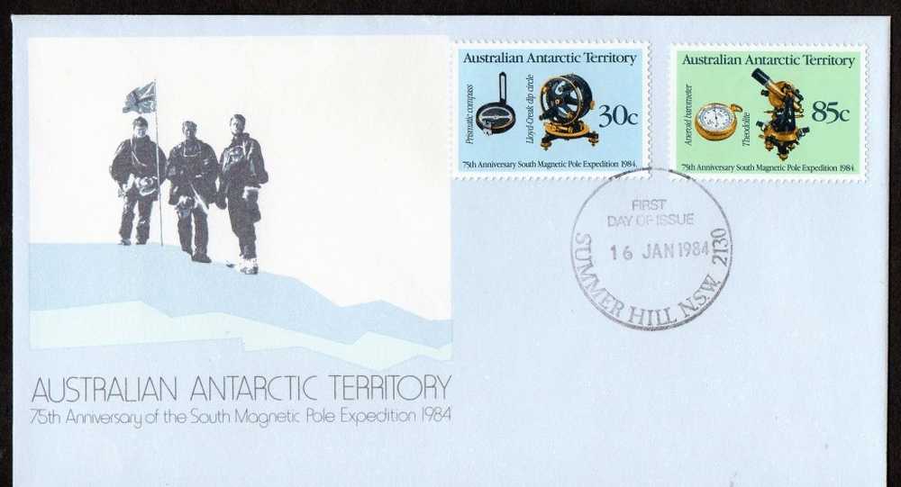 Australian Antarctic Territory 1984 75th Anniversary Pole Expedition FDC - FDC