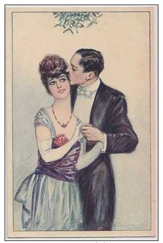 Bompard Serge, Italienischer Künstler, Paar, Couple, Farboffset, Ca. 1900  ***68482 - Autres & Non Classés