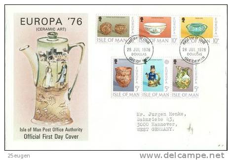 ISLE OF MAN  1976 EUROPA CEPT FDC - 1976